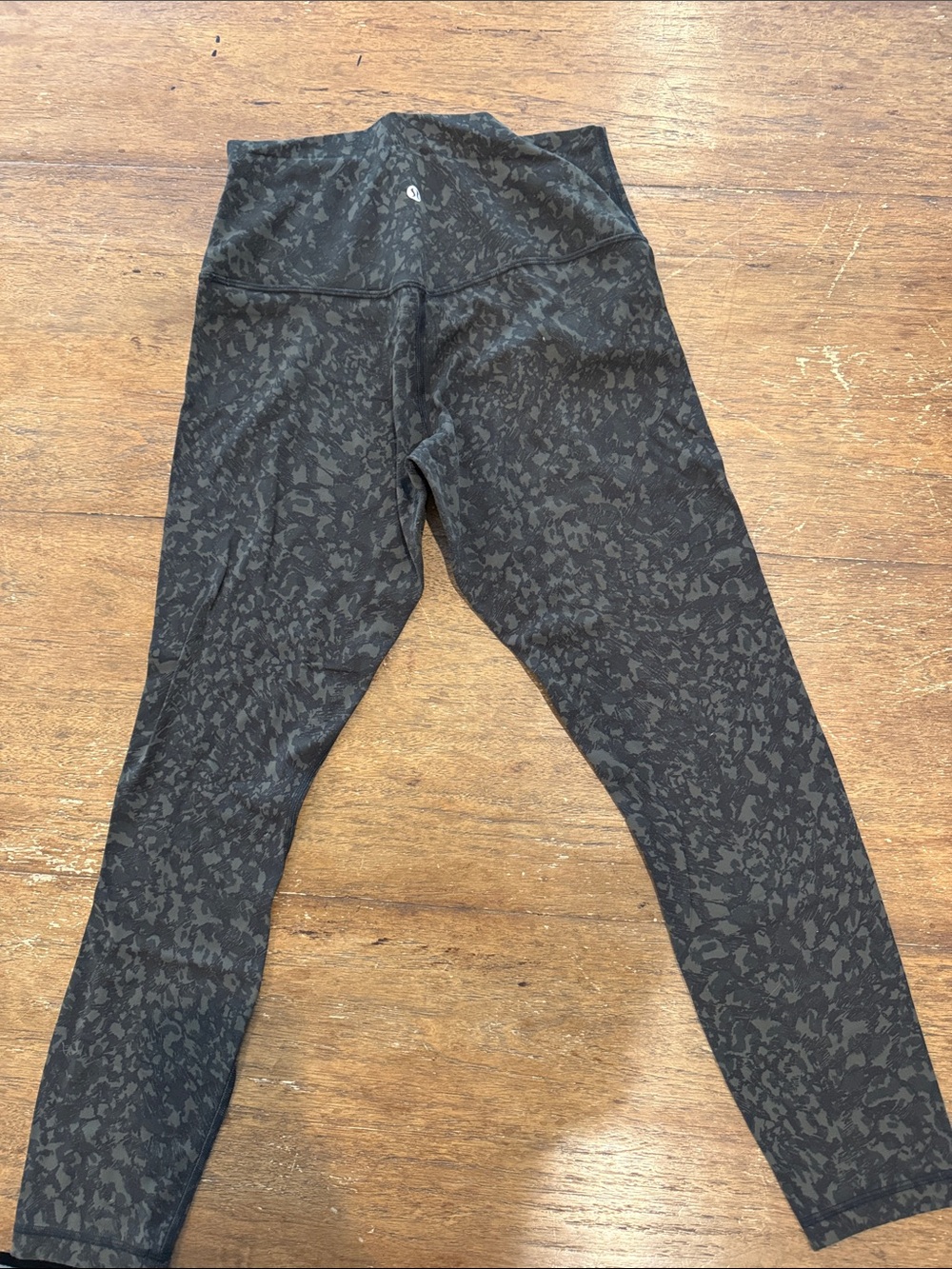 lululemon athletica Black Patterned High-Rise Leggings